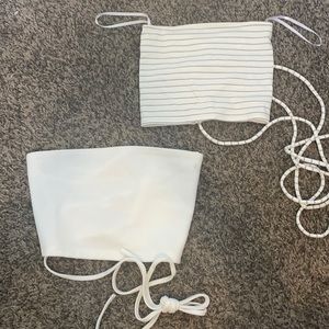 2 size small Shein Crop Tops that lace in the back